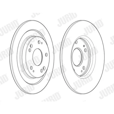 Imagen de JURID 563128JC Disco de freno 276 10 5 114,3 macizo revestido con tornillos HONDA: CIVIC 9, 9 Tourer, 8