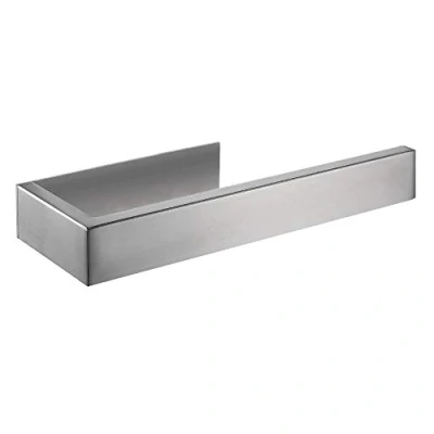 Imagen de CCKOLE toallero sin taladrar, de acero inoxidable 304, anillo autoadhesivo, para baño (plata cepillada, taladrar)