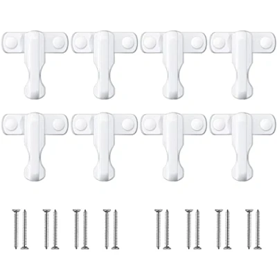 Imagen de Kamtop Cerradura de Seguridad 8 PCS Bloqueo para Ventanas UPVC Tipo T Cierre Restrictor Puerta y Ventana Aluminio Guardería Hogar Oficina