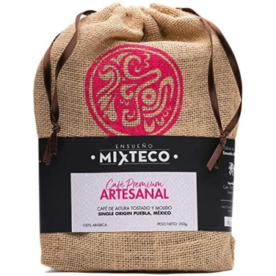 Imagen de Ensueño Mixteco Café Molido Arábica Tostado con notas de Cacao y Almendra Natural, Sabor Suave Producción 100% Artesanal