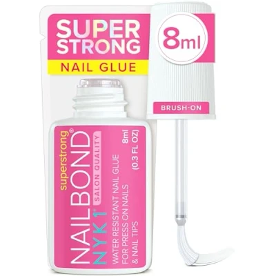 Imagen de Pegamento Uñas Postizas Super Fuerte Para Acrílicas, Tips De Y A Presión (8ml) Nail Bond Acrilicas Con Pincel Antihongos
