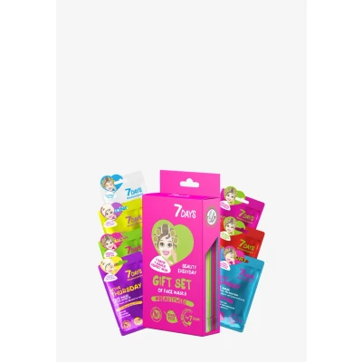 Imagen de Conjunto De Regalo Cuidado Facial Con Mascarillas En Hoja Hidratantes, Nutritivas, Refrescantes Belleza Faciales, 7 Pс