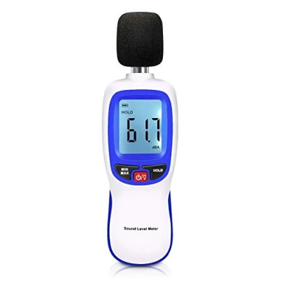 Imagen de Ejoyous Sound Level Meter, Medidor Digital Portátil de Decibelios Medición Ruido Audio 30 130dBA, Para Control Calidad Sonido
