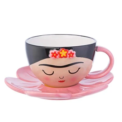 Imagen de Sass &amp; Belle XDC315 Taza con Plato Frida, Cerámica
