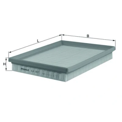 Imagen de MAHLE ORIGINAL LX 887 Filtro de aire 37,1 196 247,0 Cartucho filtrante FIAT: Idea, Strada Pick up