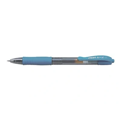Imagen de PILOT BL G2 7 LB Bolígrafo roller de gel G207 con punta 0,7 mm, Color azul claro, 12 Unidad (Paquete 1)