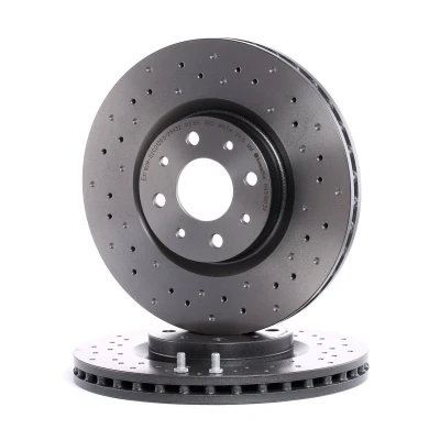 Imagen de BREMBO 09.5180.3X Disco de freno 281 26 4 perforado/ventil. int. revestido altamente carbonizado con tornillos FIAT: BRAVO 2, Stilo Hatchback