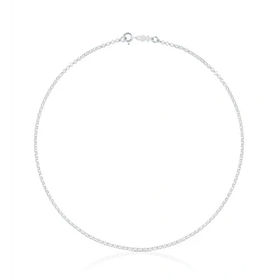 Imagen de TOUS Gargantilla de Plata Primera Ley para Mujer con Anillas Redondas, 40 cm Largo, Clásica y Atemporal, Colección Chain