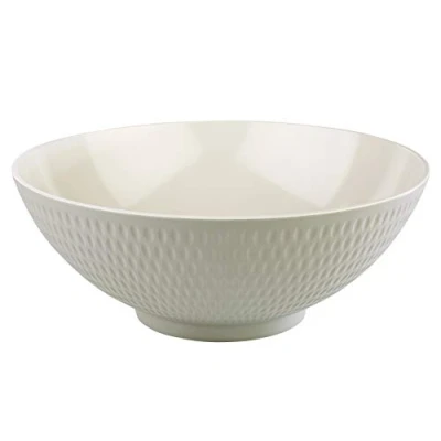 Imagen de APS bol Asia Plus de melamina casi irrompible, versátil plástico apilable, ensaladera, gris/crema, Ø 32,5 cm, 5,4 litros.