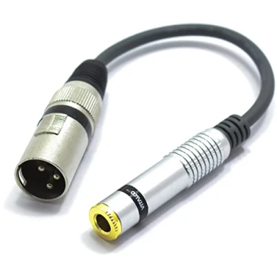 Imagen de VITALCO XLR Macho a Jack 6,3 Mono TS Adaptador Audio Cable de 3 Pines 6,35mm Hembra