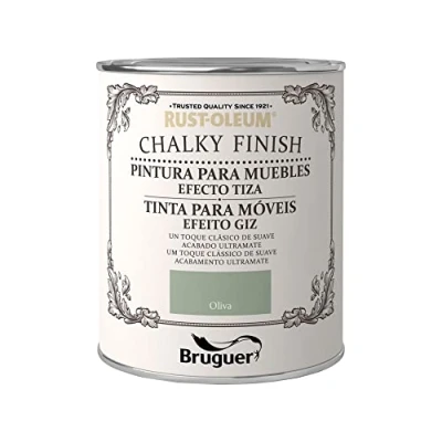 Imagen de Rust Oleum Bruguer Chalky Finish pintura para muebles Oliva 750 ml