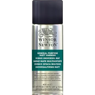 Imagen de Winsor &amp; Newton Barniz en Spray Mate Universal, 400 ml (Paquete de 1)