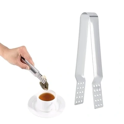 Imagen de Clip para bolsas de té, exprimidor té acero inoxidable, pinzas multifuncionales alicates apretar utensilios cocina cortar