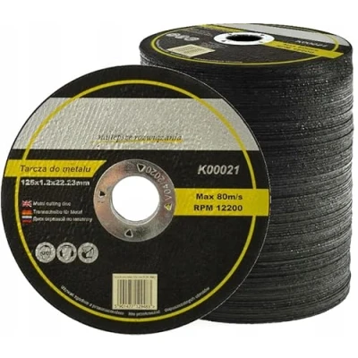 Imagen de Disco de Corte 125 mm para Metal, x 1,2 22,23 Set 25 Piezas, Velocidad Máx. 80 m/s, RPM 12.200, Acero INOX, Hierro