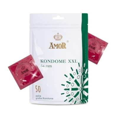 Imagen de Preservativos AMOR Premium XXL Ultrasensitive, Ø 54 mm, transparente, paquete de 50