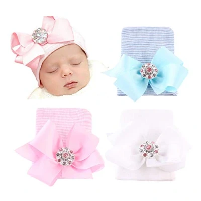 Imagen de DRESHOW Sombreros y Gorras para Bebés Niño Niña Infantil Turbante Bebé Nudo Sombrero Beanie Gorro