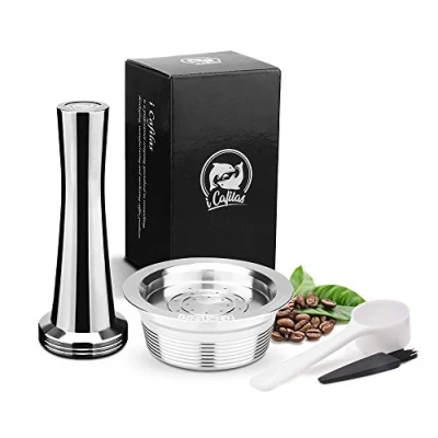 Imagen de cápsulas de café Recargables Lavazza A Modo Mio Acero Inoxidable para Rellenar Repuesto Amantes del respetuosos con el Medio Ambiente, Compatible