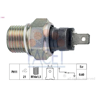 Imagen de FACET 7.0021 Sensor de Presión Aceite M16x1,5 1 Made in Italy OE Equivalent PEUGEOT: 206 Hatchback, 205 II 106 I Hatchback