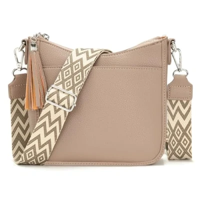 Imagen de YISUOHOOM Bolso Mujer Bandolera PU Cuero Moda Regalos para Caqui Hombro Viaje Trabajo Diario Escuela Compras Bag