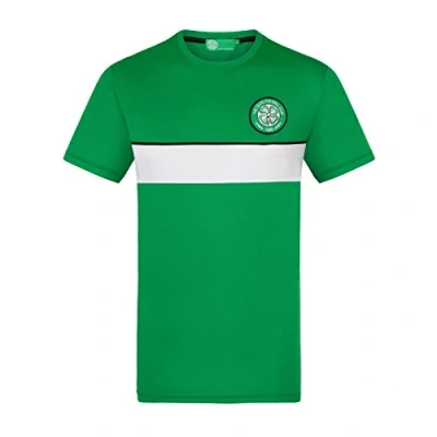 Imagen de Celtic FC Camiseta Oficial de Entrenamiento para Hombre Poliéster Rayas Verde/Blanco M
