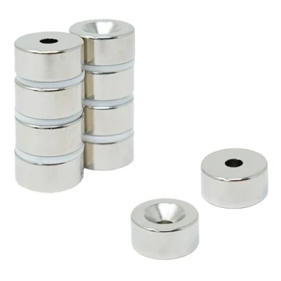 Imagen de FIRST4MAGNETS Magnet de Neodimio Para Artes, Manualidades, Fabricacion Modelos, Bricolaje, Pasatiempos, Oficina Y Hogar 20mm Diametro x 10mm Espesor 5.2mm C/Fregadero 11kg Sur