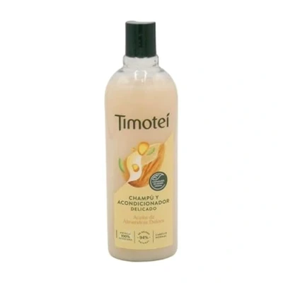 Imagen de Timotei champú y acondicionador delicado para todo tipo de cabello con aceite almendras dulces; limpiadores origen vegetal, 94% ingredientes natural, 750ml