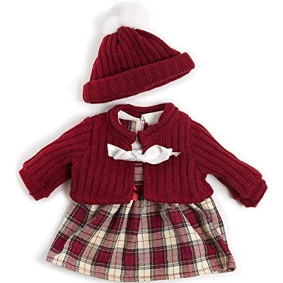 Imagen de Miniland Conjunto Frio Vestido para muñecos de 38 cm, Color rojo 31558
