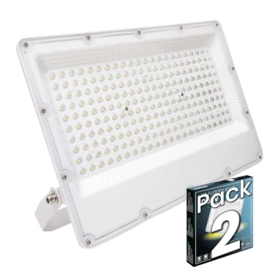 Imagen de LED ATOMANT Pack 2x Foco Proyector Exterior 200W, Color Blanco Frio (6500K), Impermeable IP65, 20100 Lumenes, Jardin, Luces