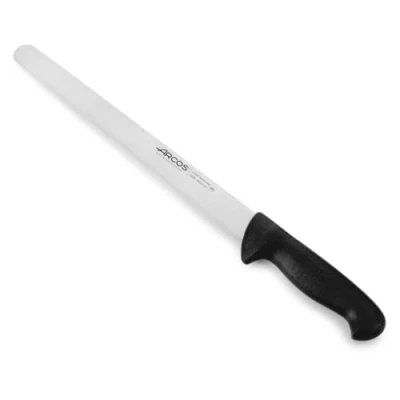 Imagen de Cuchillo De Fiambre Arcos Colour Prof 293425 Acero Inoxidable Y Mango Ergonómico Negro