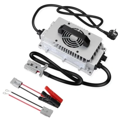 Imagen de 58,4V 25A Cargador de batería LiFePO4 para baterías Recargables Ciclo Profundo fosfato Hierro y Litio 48V (51,2V)