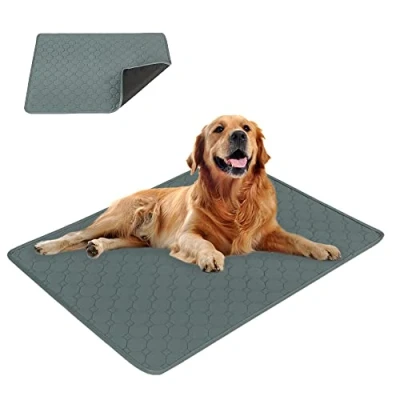 Imagen de Eastlion Empapadores para Perros,Almohadilla de Entrenamiento Lavable y Reutilizable,Alfombra Perros Superabsorbente,Almohadillas Cachorro Apto Gatos(1 Piezas 60x45cm) S Gris