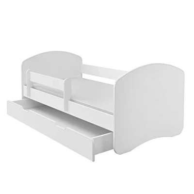 Imagen de Cama infantil y juvenil Acma II con un cajón colchón, color blanco Weiß Talla:180x80 cm + Schublade