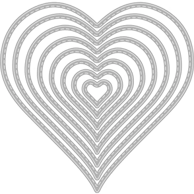 Imagen de Rayher Plantillas corazones troquelado, 8 ud, 1,2 8,4 cm ø, Scrapbooking y manualidades, 50282000