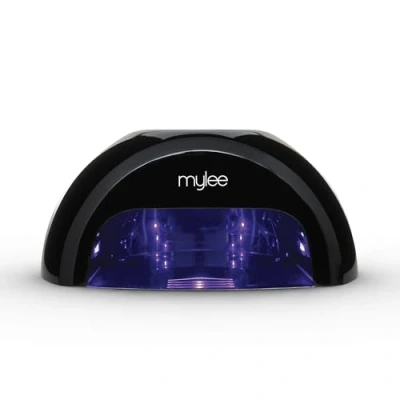 Imagen de Mylee Lámpara LED de Secado Grande para Esmalte Gel, Tecnología Curado Convexo 5 Dedos con Base Extraíble, Modo Calor Bajo y Pantalla Digital Cuenta Atrás