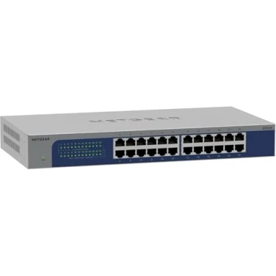 Imagen de NETGEAR Switch de 24 Puertos Gigabit Ethernet no gestionable (GS524): Montaje sobremesa, en Pared o Bastidor y protección por Vida Limitada