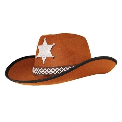 Imagen de Toyland® Sombrero de Vaquero Sheriff 57 cm (22,5&quot;) Sombreros Disfraces Estilo Americano