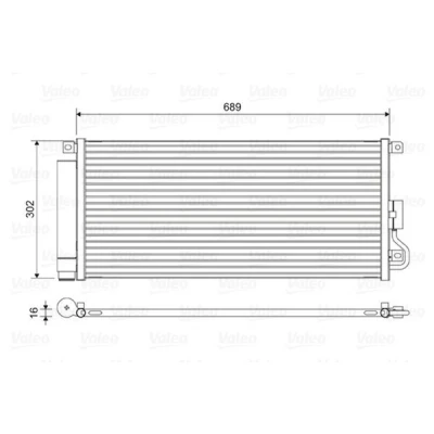 Imagen de VALEO 822592 Condensador con secador Aluminio 302 VAUXHALL: Mokka / X, CHEVROLET: Trax