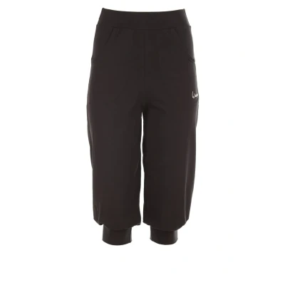 Imagen de Winshape WBE12 Pantalones de Entrenamiento para Mujer (Transpirables, Cintura Alta, 3/4), Mujer, SCHWARZ XS, Negro, Extra Small