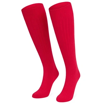 Imagen de CityComfort Calcetines Largos Altos Mujer Hombre (36 40, Rojo)
