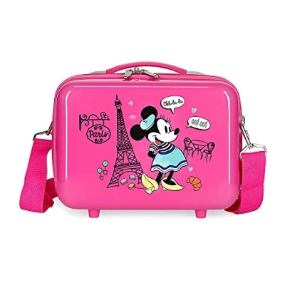 Imagen de Minnie Around the World Neceser Adaptable con Bandolera Rosa 29x21x15 cms Rígido ABS 9,14L