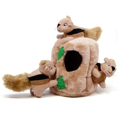 Imagen de Outward Hound Hide A Squirrel Juguete con ardillas de peluche Para perros Grande