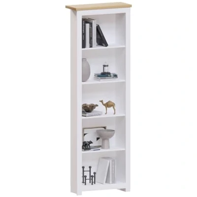 Imagen de Vida Designs Arlington Estantería de 3 Niveles, Madera ingeniería, Blanco y Roble