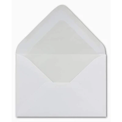 Imagen de 100 DIN B6 sobres con seda Forro Blanco 125 x 176 mm 80 g/m² nassklebung Post de sin ventana Ideal para Navidad Tarjetas felicitación invitaciones glüxx en su Agent