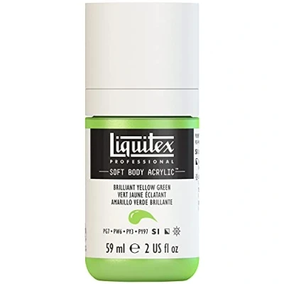 Imagen de Liquitex 1959840 Soft Body Pintura acrílica, color verde amarillento brillante, botella dosificadora de 59 ml