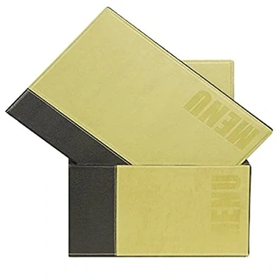 Imagen de SECURIT Archivador de menús con 20 Fundas tamaño A4 Doble Ranura, Color Verde