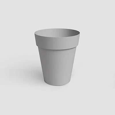 Imagen de Artevasi Maceta de plástico Redonda Alta Capri High, 46 cm, Color: Gris Claro