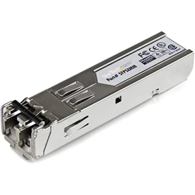Imagen de StarTech.com Módulo SFP Compatible con MSA sin Codificar 1000BASE SX Transceptor Óptico de Fibra Multimodo (MMF) 1GbE Ethernet Gigabit 1Gb LC 550m 850nm DDM (SFPSXMM)