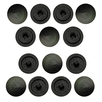 Imagen de Qrity 50 Piezas Tapa Tornillo Plástico Cabeza Cruzada, Cubierta de cruzado 12 mm, Negro Redonda Forma Phillips Tapa, para Muebles, Armarios, Estanterías Armarios