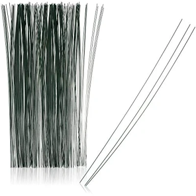 Imagen de com four® 250x Alambre de jardín Verde Recubierto para Plantas unión artesanías y fijación 300 x 0.8 mm (250 Piezas mm)