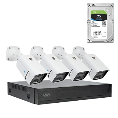 Imagen de PNI Kit de videovigilancia House IPMAX PoE 3LR, NVR con 4 Puertos y cámaras vigilancia 3MP HDD 1Tb Incluido